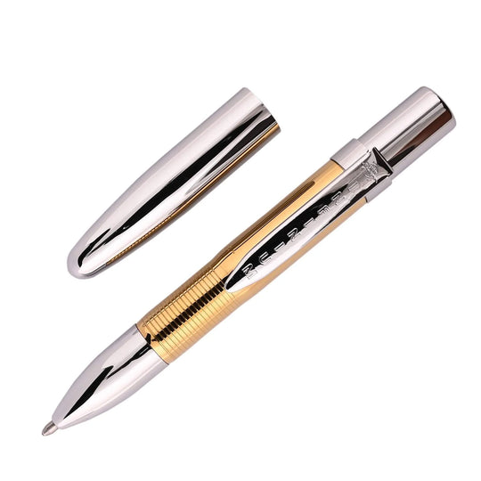 Fisher Space Infinium Ball Pen with Black Ink - Gold Titanium & Chrome
