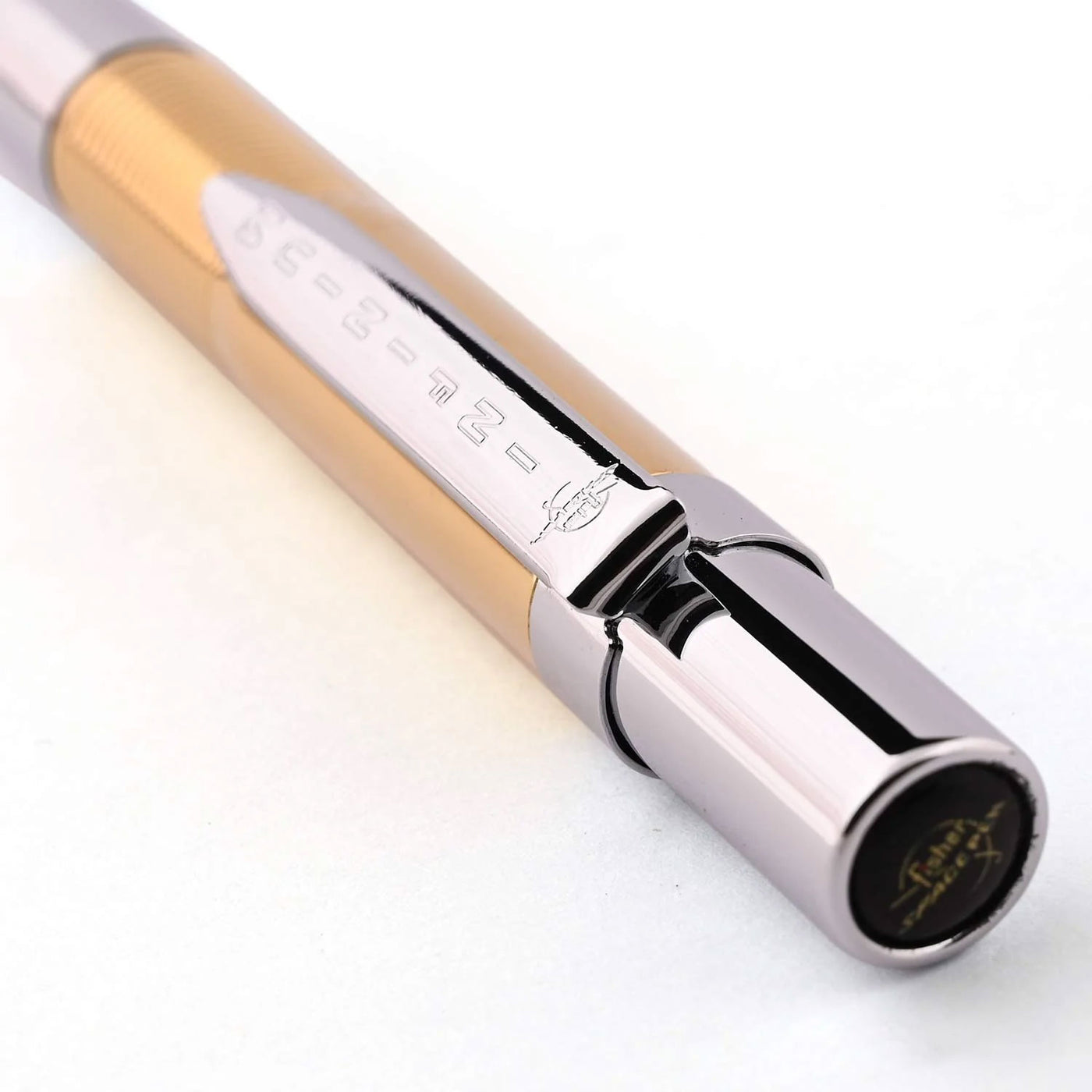 Fisher Space Infinium Ball Pen with Black Ink - Gold Titanium & Chrome