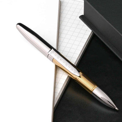 Fisher Space Infinium Ball Pen with Blue Ink - Gold Titanium & Chrome