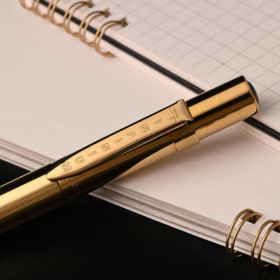 Fisher Space Infinium Ball Pen with Black Ink - Gold Titanium 15