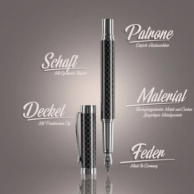 Horner One Fountain Pen Carbon - Steel Nib 6