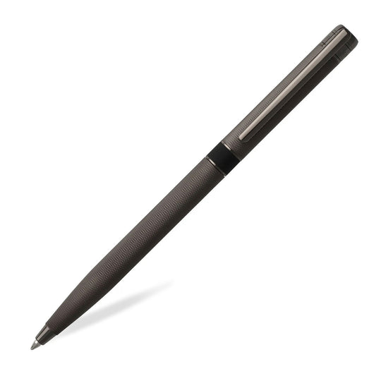 Hugo Boss Sash Diamond Pattern Ball Pen, Textured Black