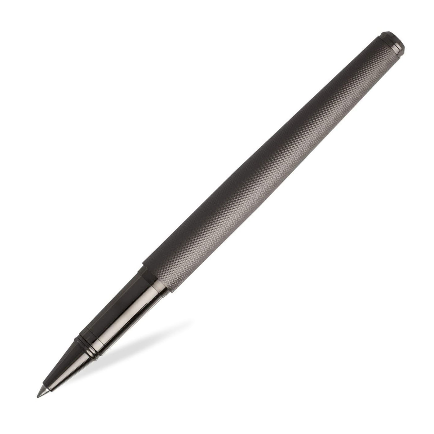 Hugo Boss Sash Diamond Pattern Roller Ball Pen Textured Black 1