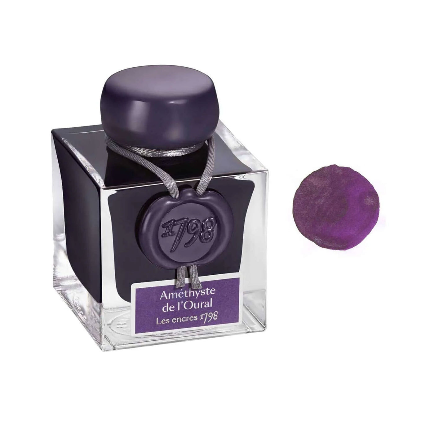 J Herbin 1798 Special Edition Silver Shimmer Inks Amethyst de L'Oural (Purple) - 50ml