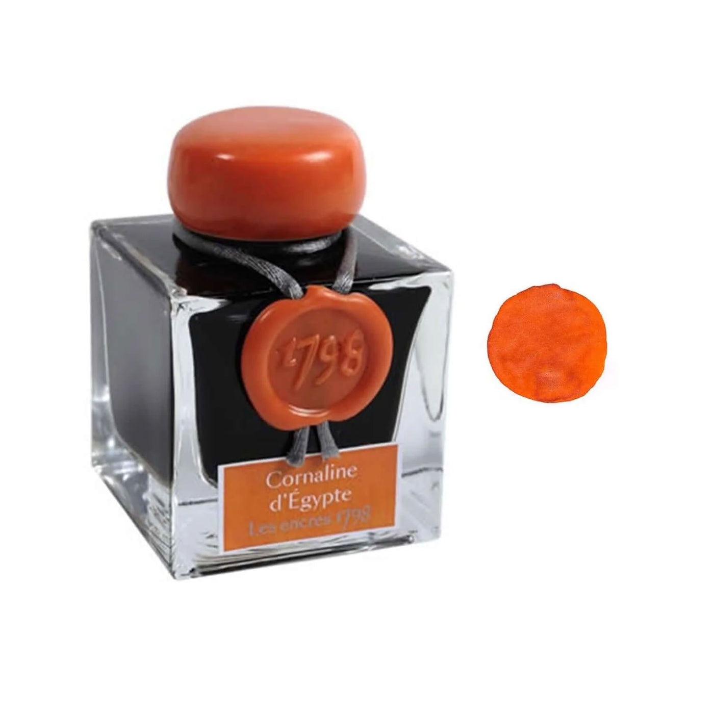 J Herbin 1798 Special Edition Silver Shimmer Inks Cornaline de Gypte (Orange) - 50ml
