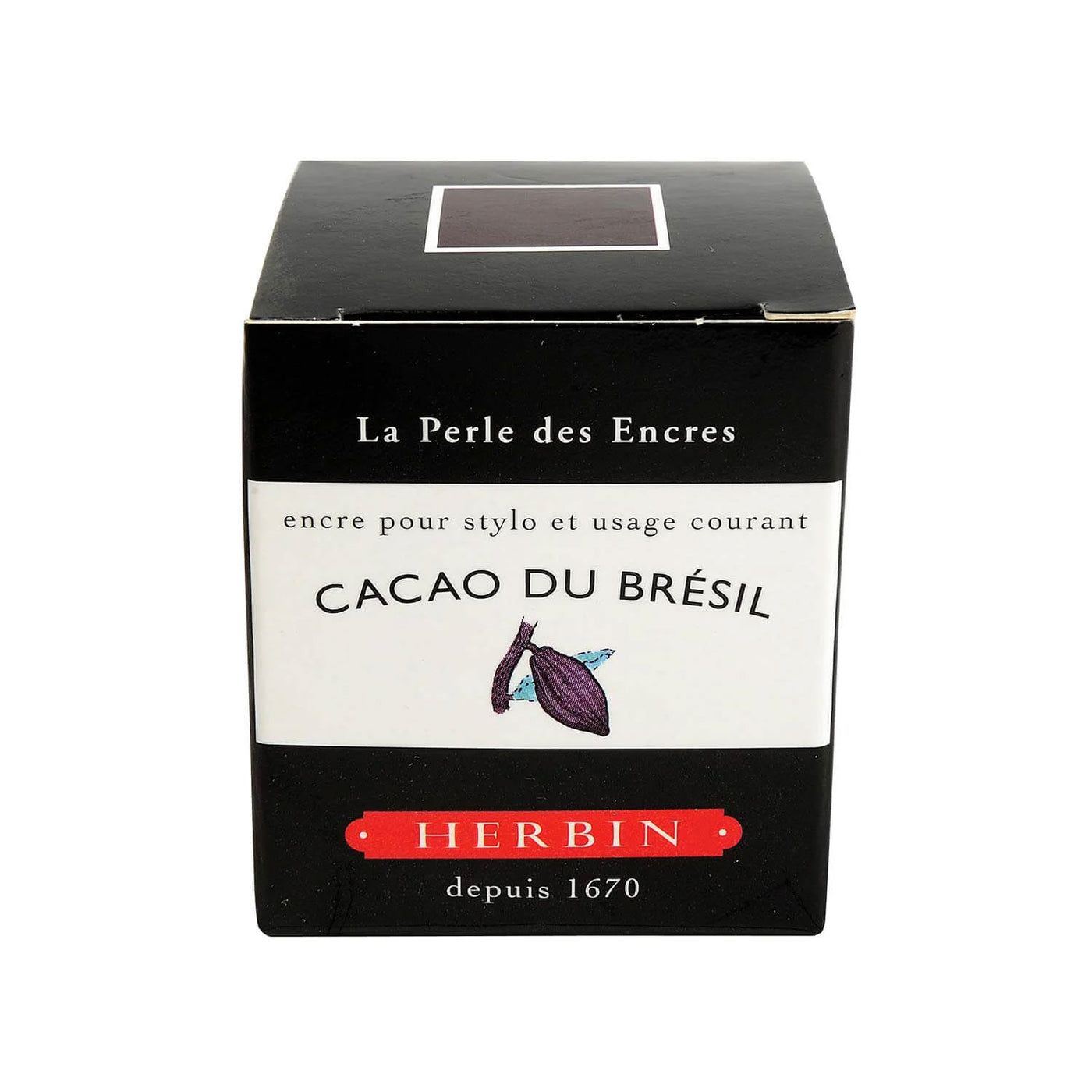 J Herbin "D" Series Ink Bottle Cacao Du Bresil (Cocoa Brown) - 30ml 2