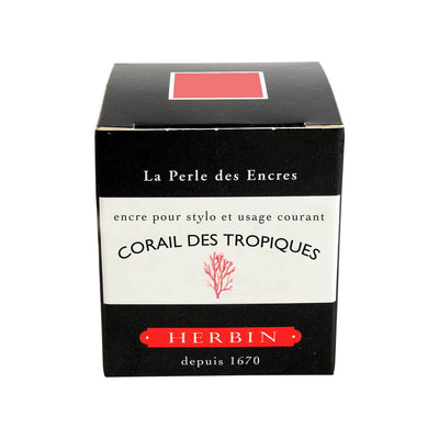 J Herbin "D" Series Ink Bottle Corail Des Tropiques (Pink) - 30ml 2