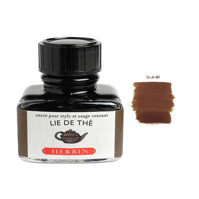 J Herbin "D" Series Ink Bottle Lie De The (Brown) - 30ml 1