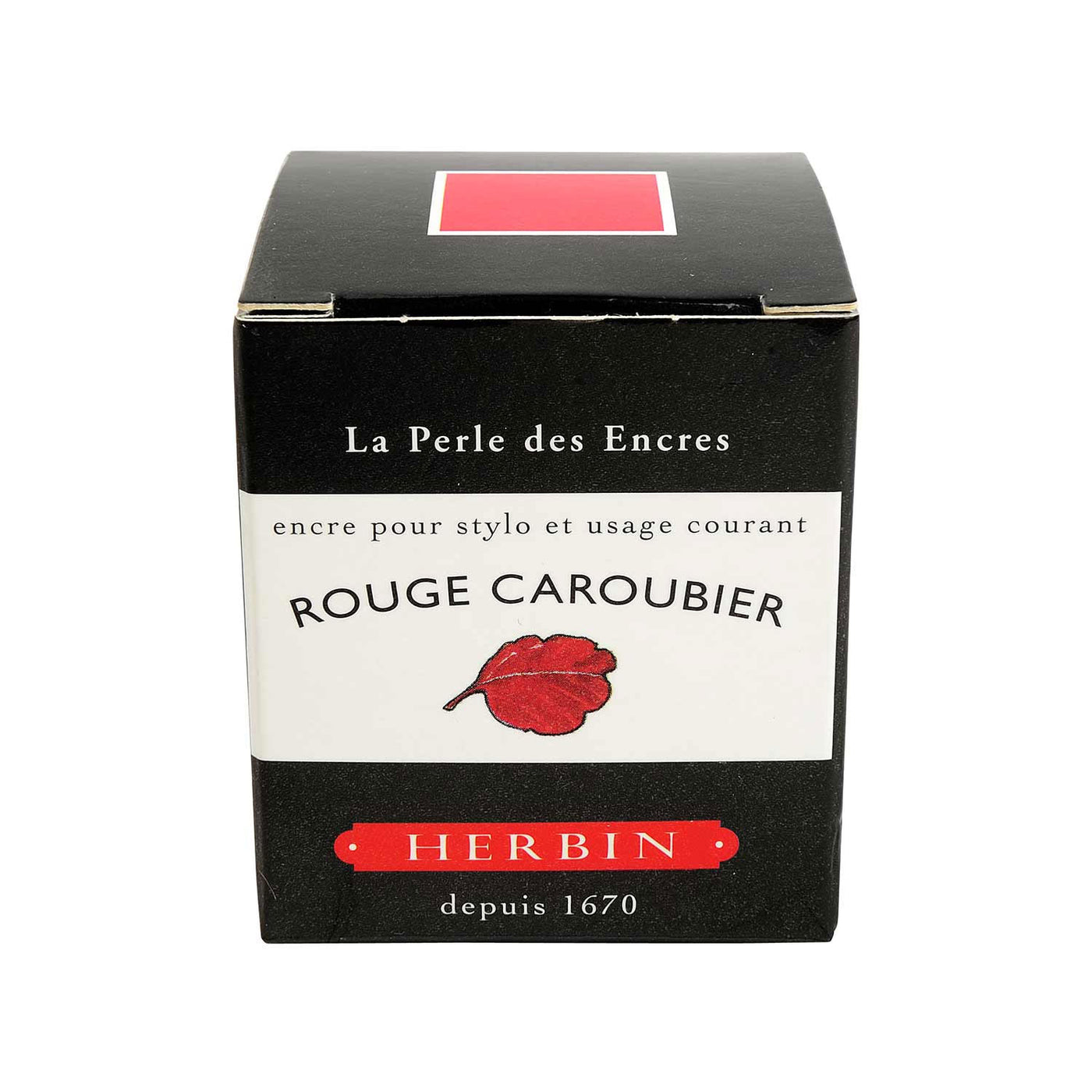 J Herbin "D" Series Ink Bottle Rouge Caroubier (Red) - 30ml 2