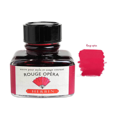 J Herbin "D" Series Ink Bottle Rouge Opera (Pink) - 30ml 1