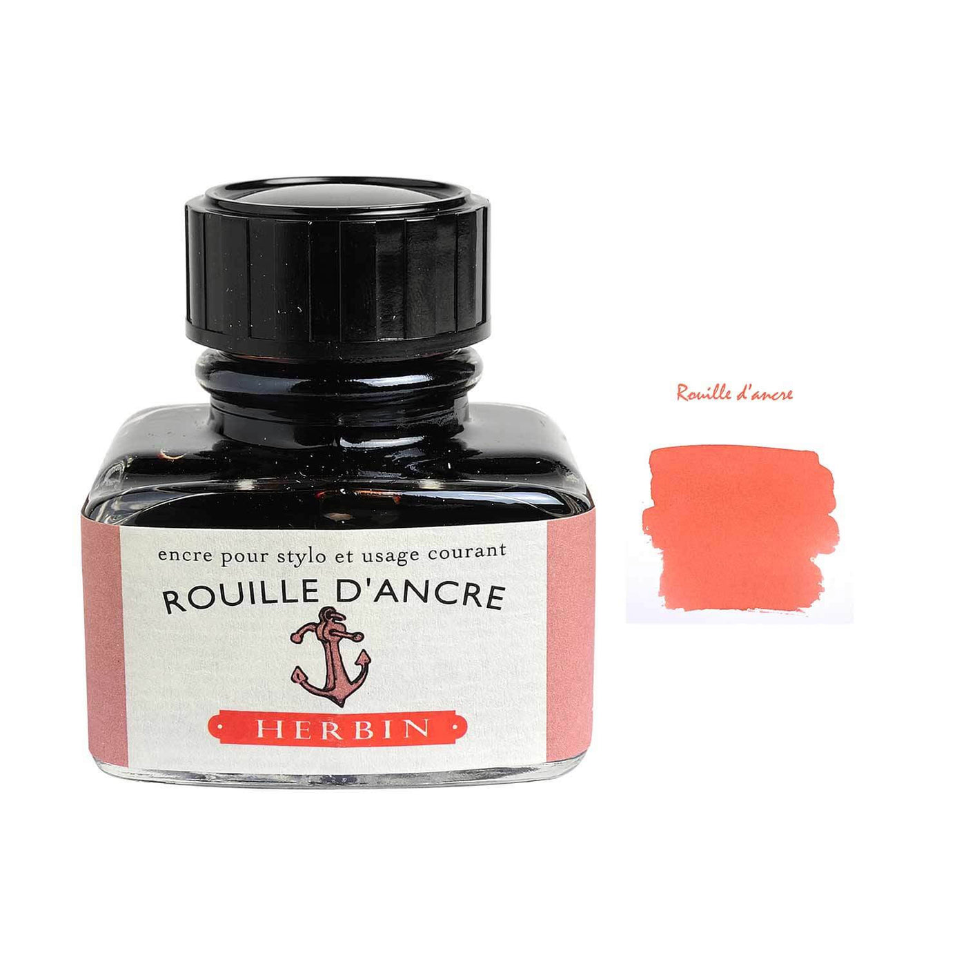 J Herbin "D" Series Ink Bottle, Rouille D'Ancre (Pink) - 30ml 1