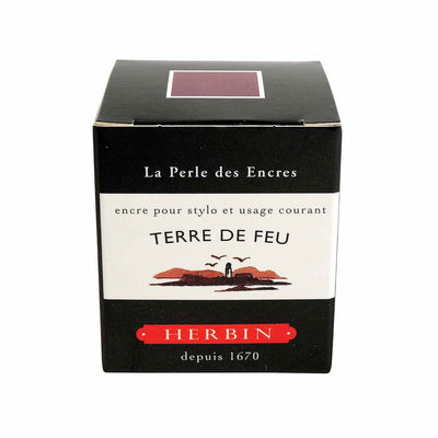 J Herbin "D" Series Ink Bottle Terre De Feu (Burgundy Brown) - 30ml 2