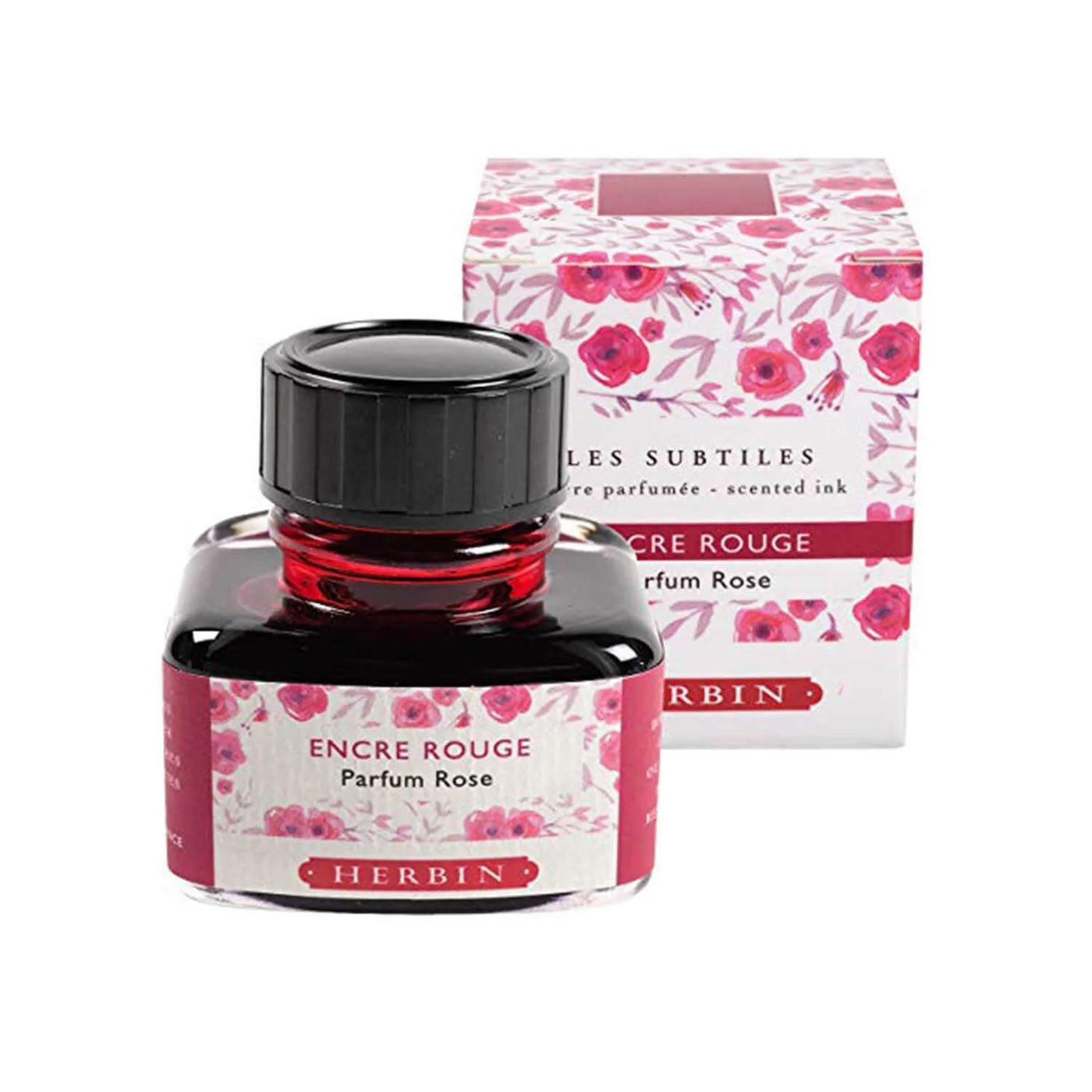 J Herbin Encre Scented Ink Bottle Rouge (Rose)- 30ml 1
