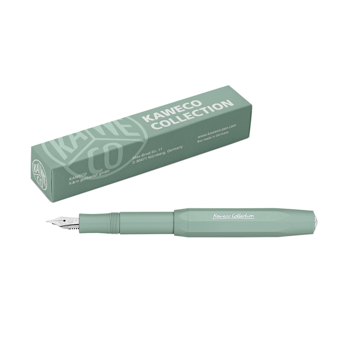 Kaweco Collection Fountain Pen with Optional Clip - Smooth Sage (Special Edition) 7