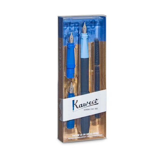 Kaweco Perkeo Calligraphy Set, Blue - Steel Nib