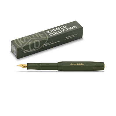 Kaweco Collection Fountain Pen with Optional Clip - Dark Olive (Special Edition) 6