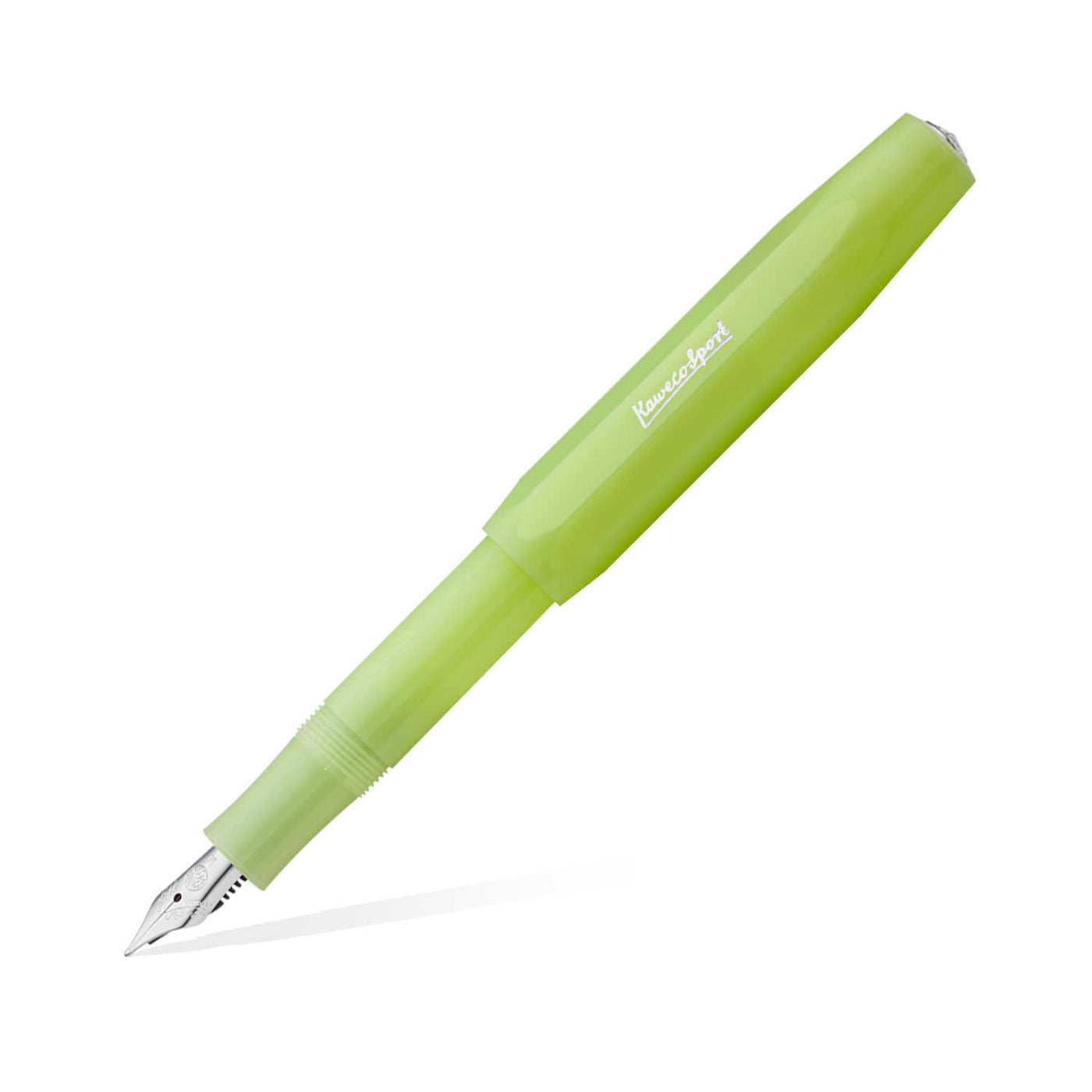 Kaweco Frosted Sport Fountain Pen with Optional Clip - Fine Lime 1