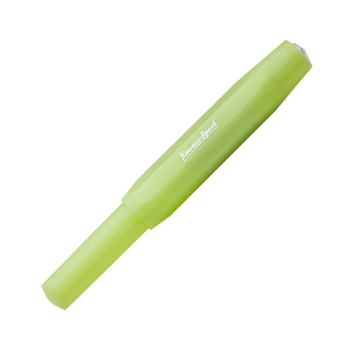Kaweco Frosted Sport Fountain Pen with Optional Clip - Fine Lime 3