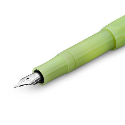 Kaweco Frosted Sport Fountain Pen with Optional Clip - Fine Lime 2