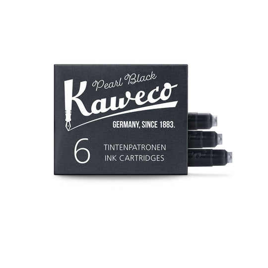 Kaweco Small Ink Cartridges, Pearl Black - Pack Of 6