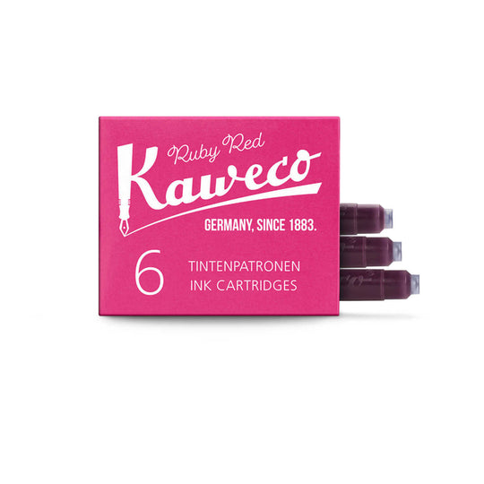 Kaweco Small Ink Cartridges, Ruby Red - Pack Of 6