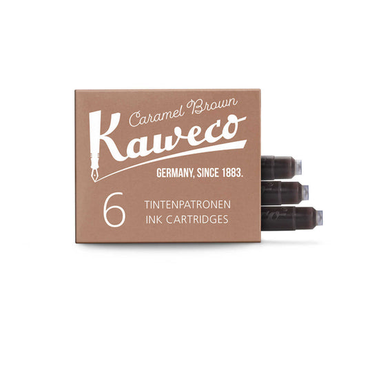 Kaweco Small Ink Cartridges, Caramel Brown - Pack Of 6