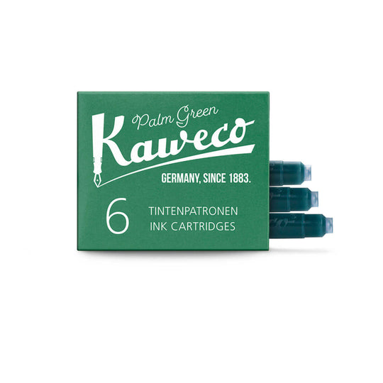 Kaweco Small Ink Cartridges, Palm Green - Pack Of 6