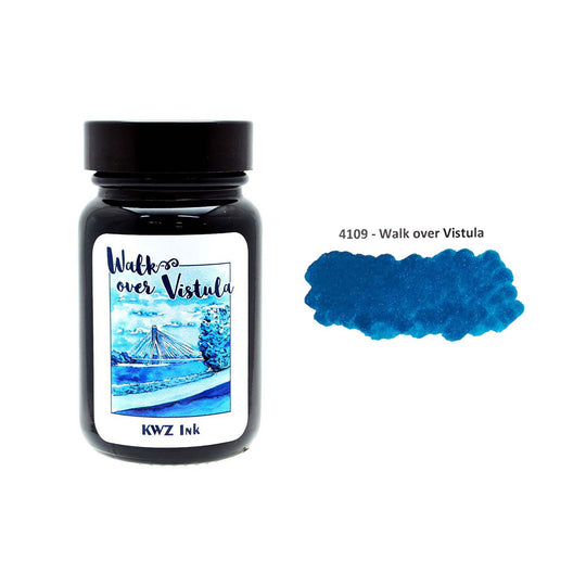 KWZ Standard Walk Over Vistula Ink Bottle, Blue - 60ml