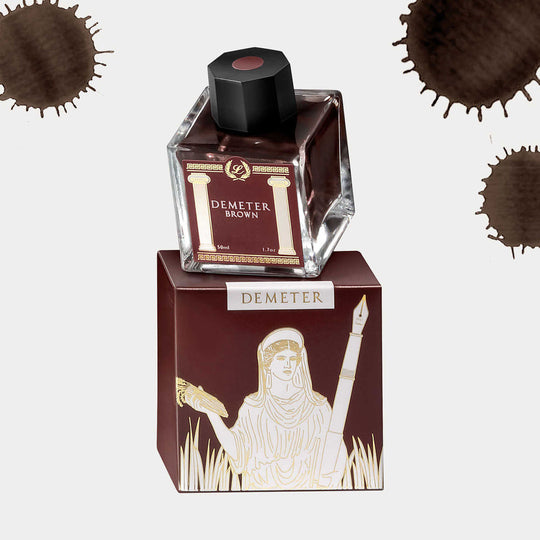 Laban Greek Mythology Ink Bottle, Demeter Brown - 50ml