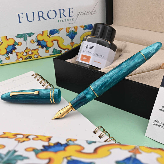 Leonardo Furore Grande Fountain Pen - Emerald GT