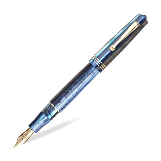 Leonardo MZ Grande Fountain Pen - Dark Hawaii GT