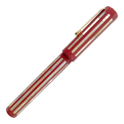 Lotus Mother Of Pearl Raden Fountain Pen Red 3