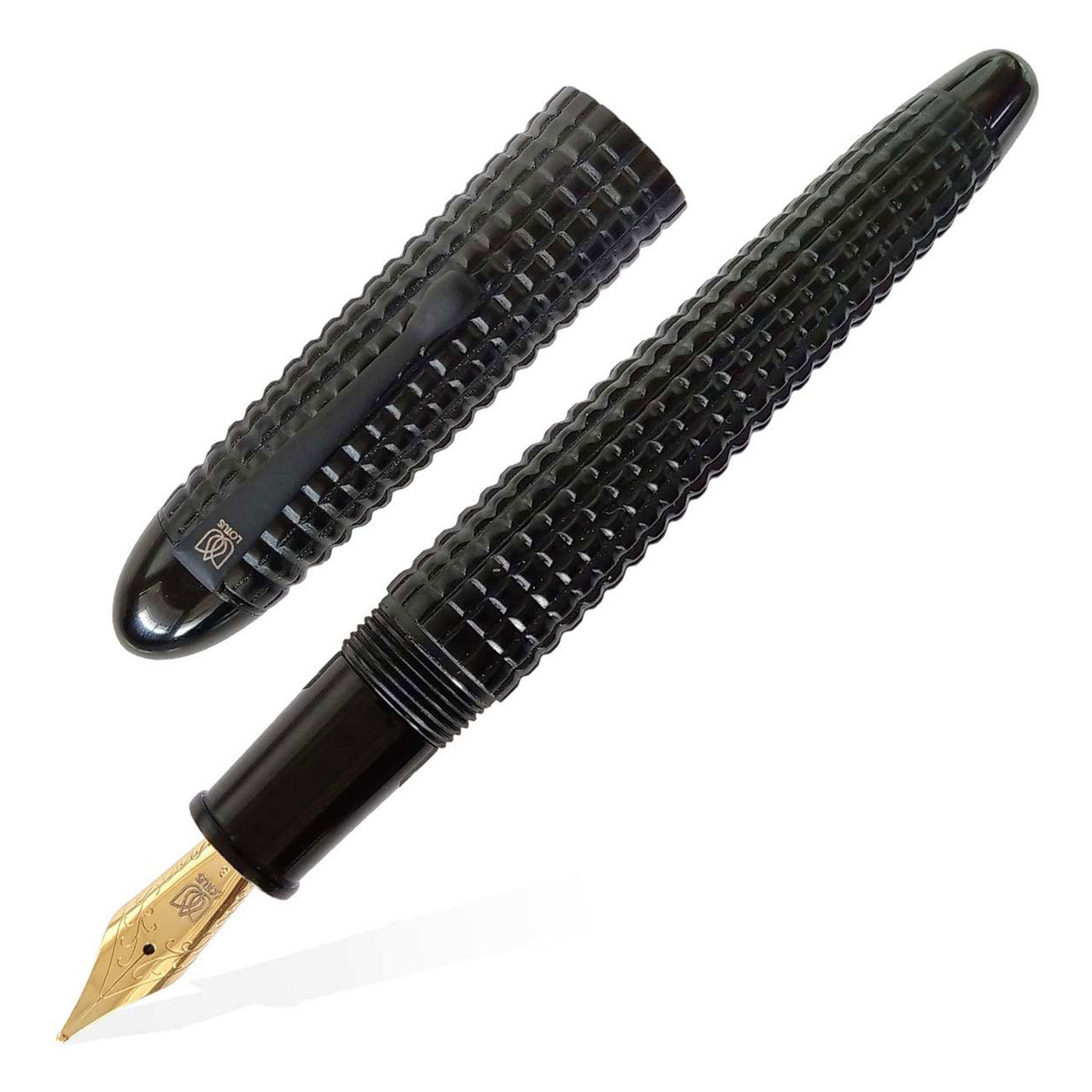 Lotus Shikhar Fountain Pen Black Chequered 1