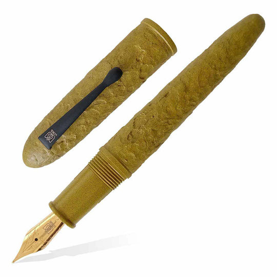 Lotus Shikhar Fountain Pen, Hammered Olive Green - Jowo Steel Nib