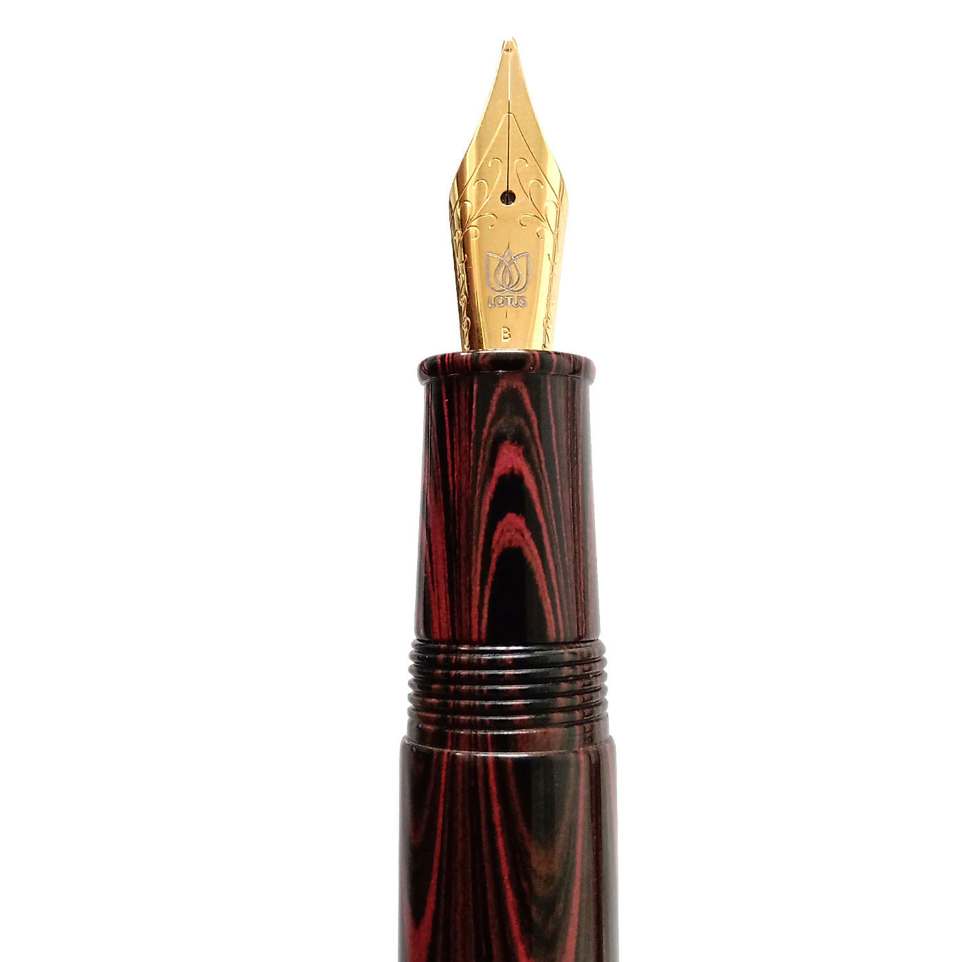Lotus Shikhar Fountain Pen, Red Swirl 
