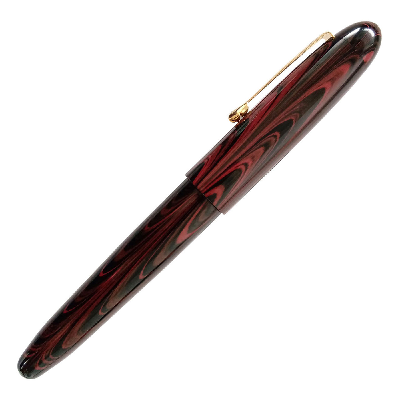 Lotus Shikhar Fountain Pen, Red Swirl 