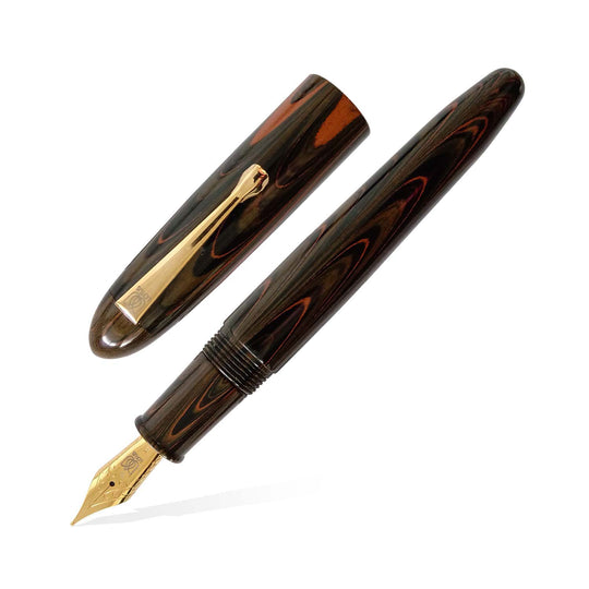 Lotus Shikhar Fountain Pen, Rust Swirl - Jowo Steel Nib