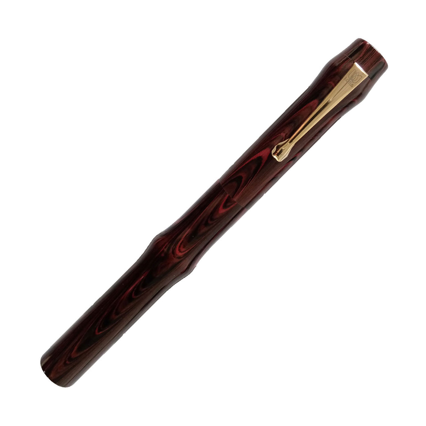 Lotus Vamza Ebonite Fountain Pen, Black Red - Jowo Steel Nib