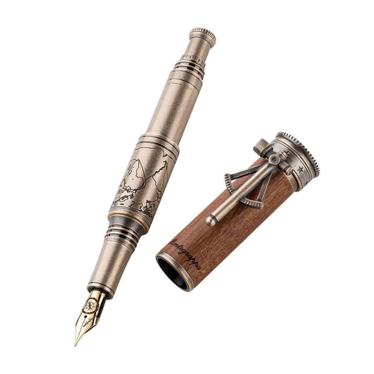 Montegrappa Age Of Discovery Limited Edition Fountain Pen, Brown - 18K Gold Nib