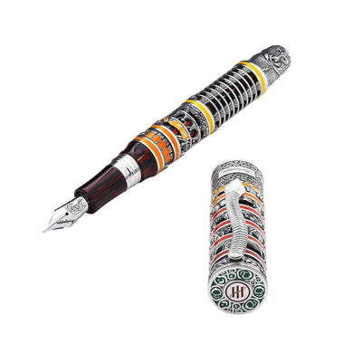 Montegrappa Dante Alighieri Inferno Limited Edition Fountain Pen Silver 4