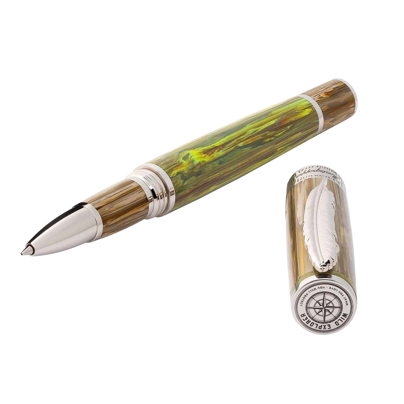 Montegrappa Wildlife Baobab Limited Edition Roller Ball Pen Green 3
