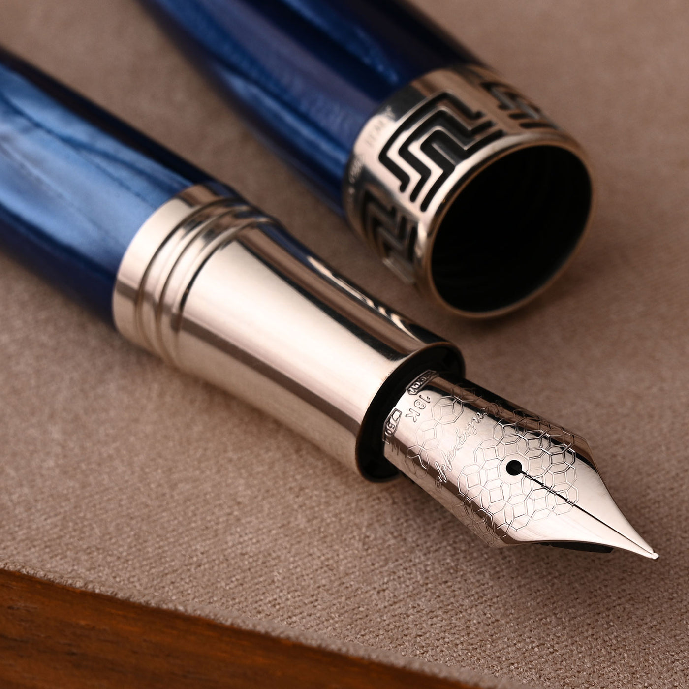 Montegrappa Extra 1930 Fountain Pen - Mediterranean Blue CT 9