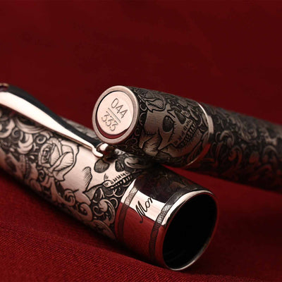 Montegrappa Skulls & Roses Fountain Pen - Sterling Silver CT (Limited Edition) 10