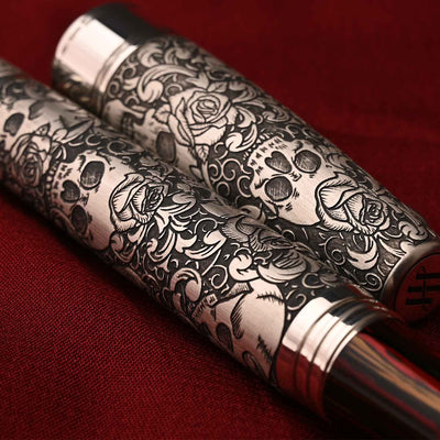 Montegrappa Skulls & Roses Fountain Pen - Sterling Silver CT (Limited Edition) 11