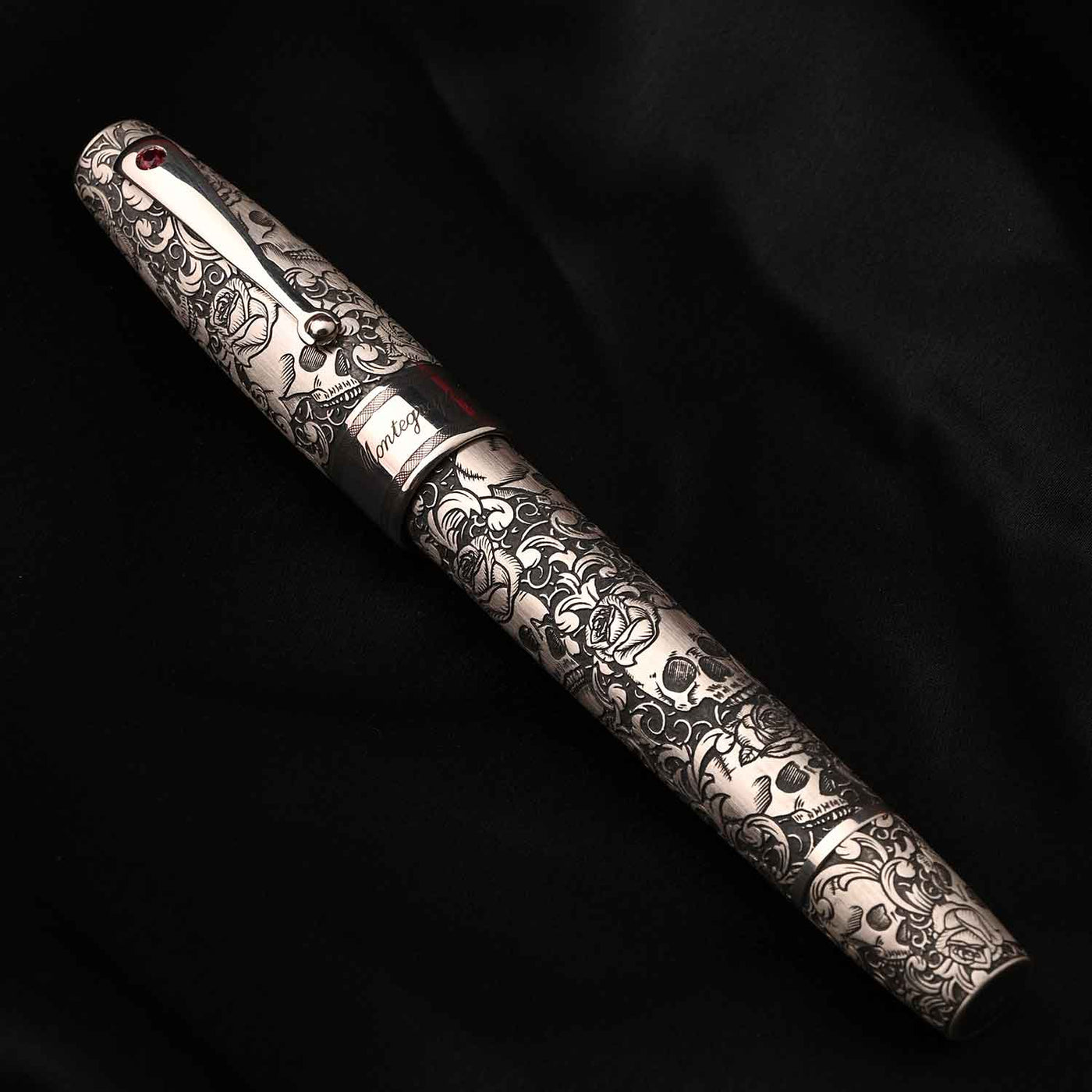 Montegrappa Skulls & Roses Fountain Pen - Sterling Silver CT (Limited Edition) 13