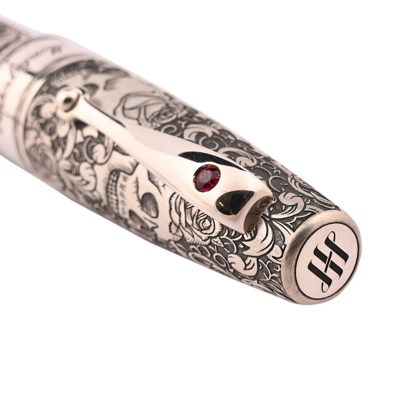 Montegrappa Skulls & Roses Fountain Pen - Sterling Silver CT (Limited Edition) 4