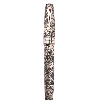 Montegrappa Skulls & Roses Fountain Pen - Sterling Silver CT (Limited Edition) 7
