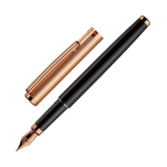 Otto Hutt Design 01 Fountain Pen, Black - Fine Gold Plated Nib