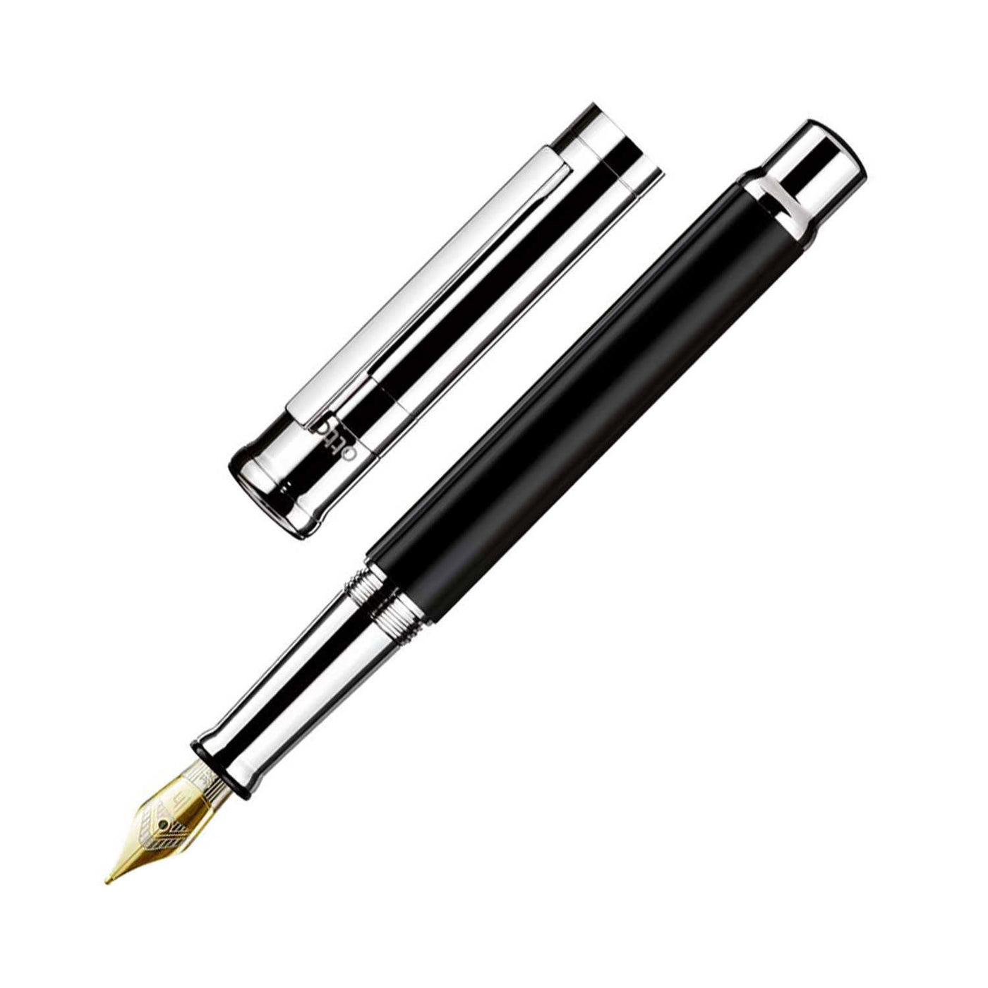 Otto Hutt Design 04 Fountain Pen Black 18K Gold Nib 1