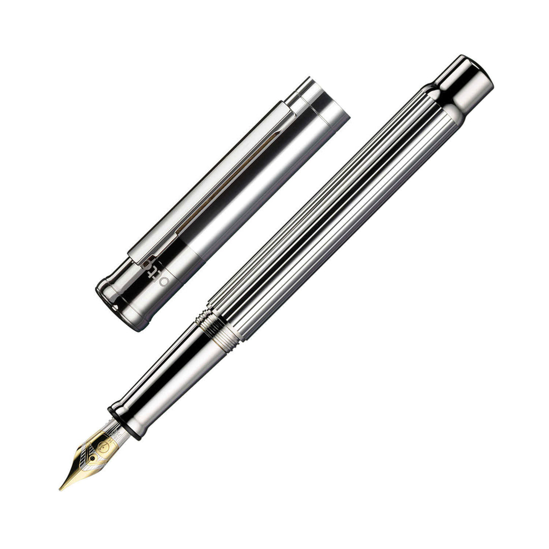 Otto Hutt Design 04 Fountain Pen, Sterling Silver - 18K Gold Nib